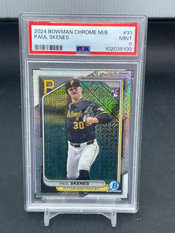 2024 TOPPS BOWMAN CHROME - MEGA BOX - P. SKENES - #31 - PSA 9 - RC