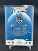 2016 UPPER DECK ARTIFACTS - TUNDRA TEAMMATES DUOS - D. BROWN / D. DOUGHTY - #T2-KINGS - #'D/199 - DUAL RELIC
