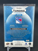 2016 UPPER DECK ARTIFACTS - TUNDRA TEAMMATES DUOS - K. HAYES / C. KREIDER - #T2-NYR - #'D/199 - DUAL RELIC