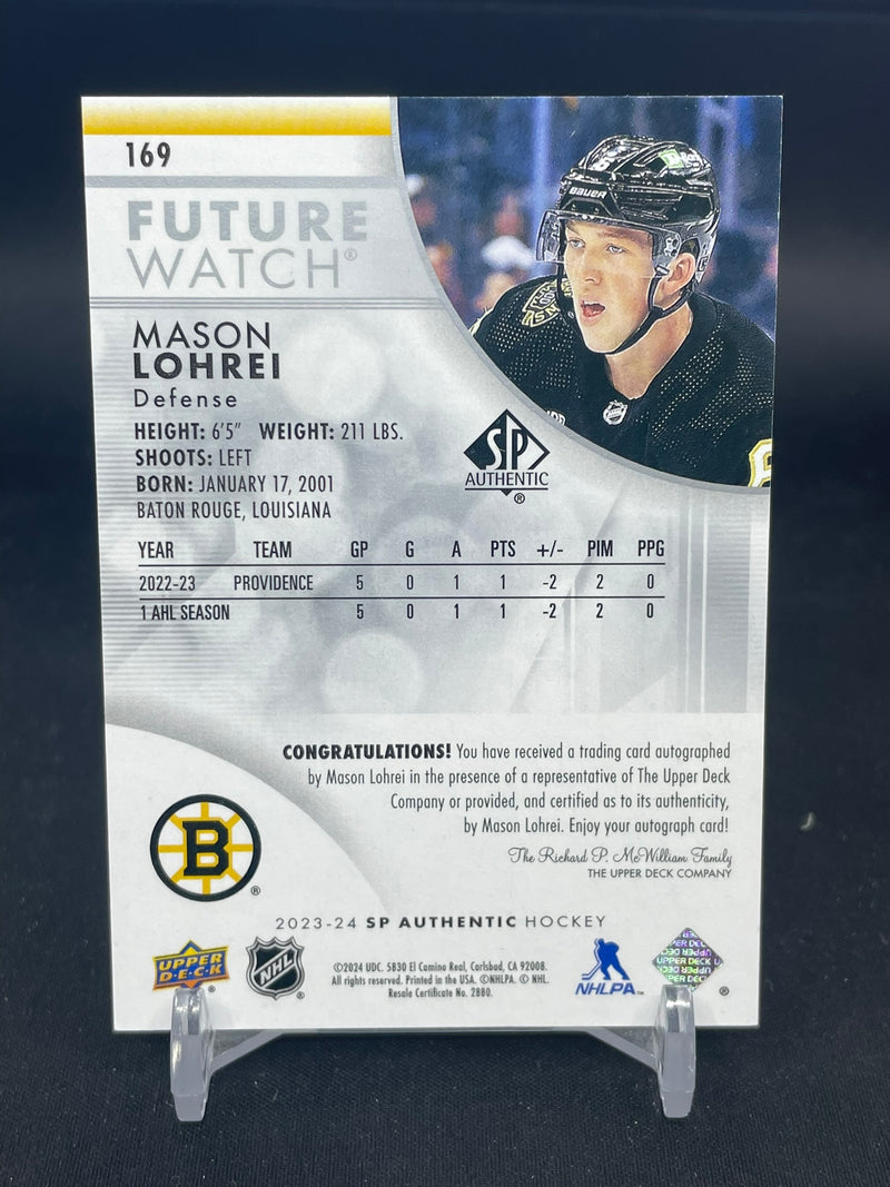 2023 UPPER DECK SP AUTHENTIC - FUTURE WATCH AUTOGRAPH - M. LOHREI - #169 - #'D/999 - AUTOGRAPH - RC
