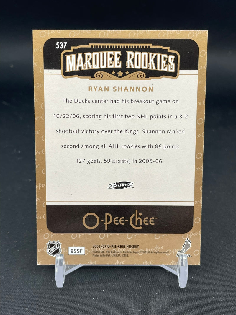 2006 O-PEE-CHEE - MARQUEE ROOKIES - R. SHANNON -