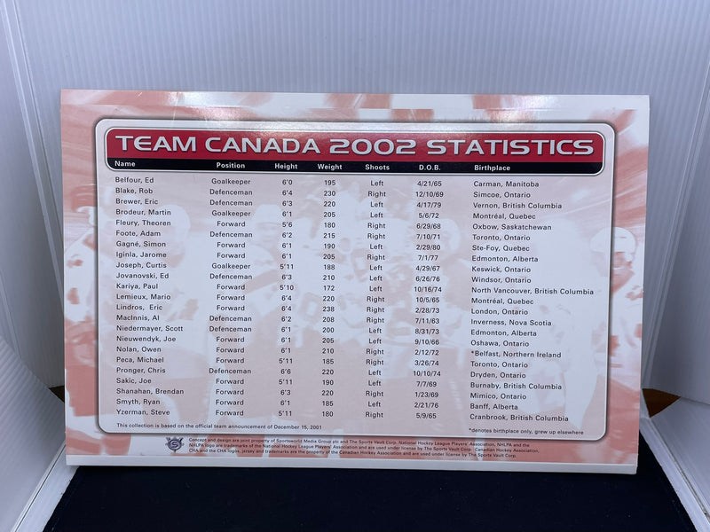 2002 TEAM CANADA OFFICIAL PIN COLLECTION
