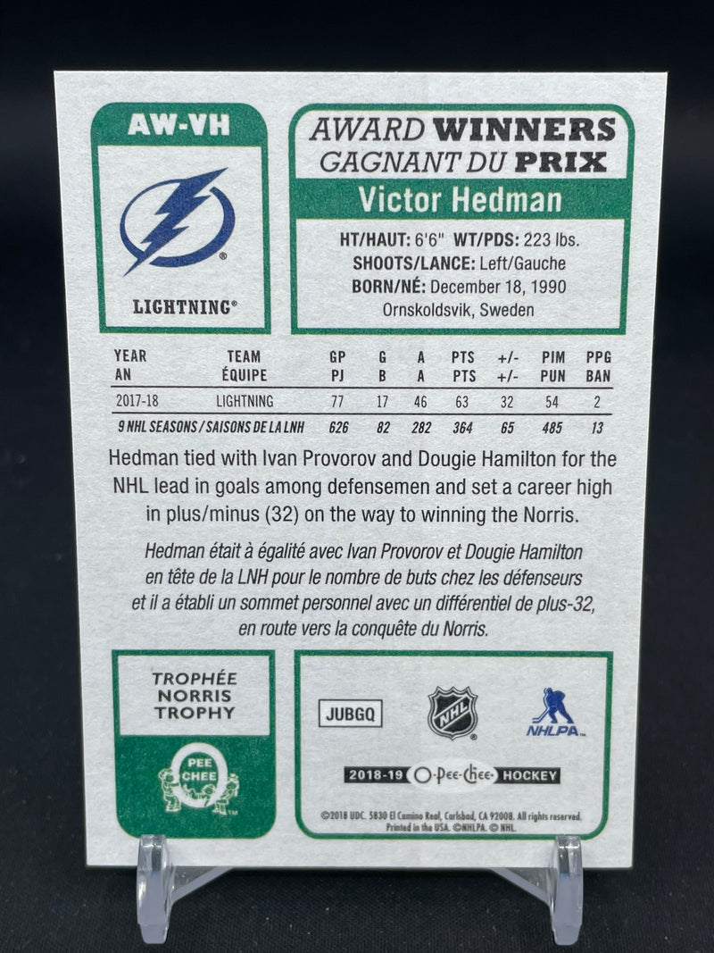 2018 UPPER DECK O-PEE-CHEE - AWARD WINNERS - V. HEDMAN -