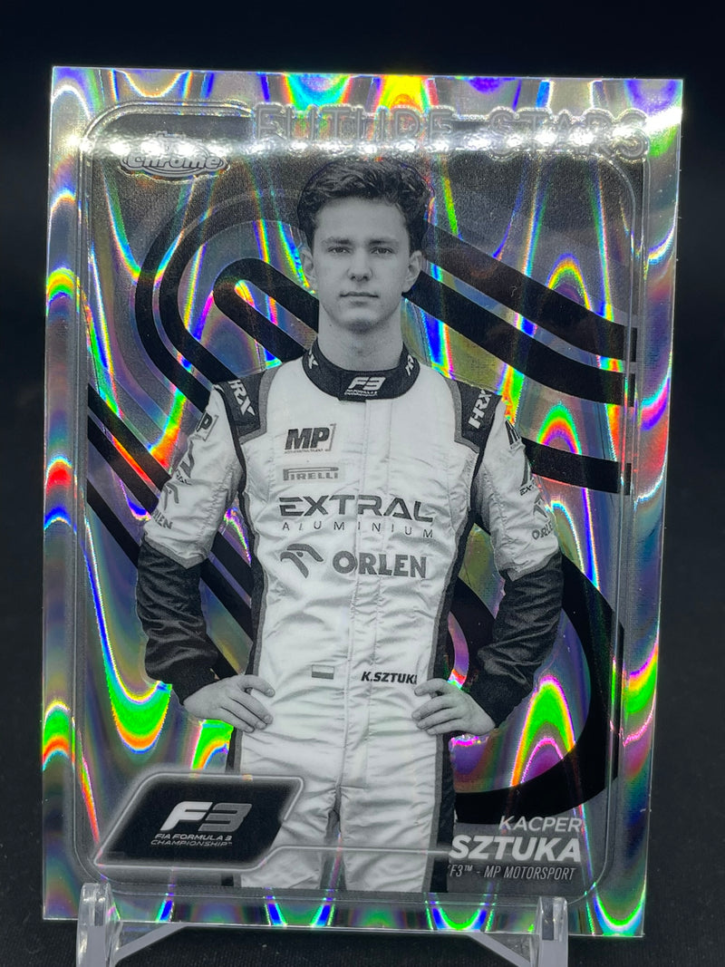 2024 TOPPS CHROME F1 - BLACK/WHITE RAYWAVE REFRACTOR - FUTURE STARS - K. SZTUKA -