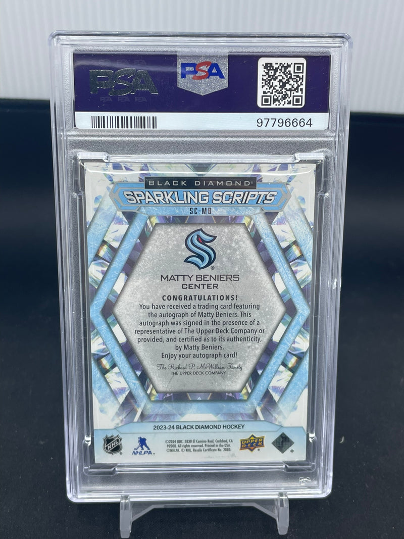 2023 UPPER DECK BLACK DIAMOND - SPARKLING SCRIPTS AUTOGRAPH SPECTRUM - M. BENIERES - #SC-MB - #'D/25 - AUTOGRAPH - PSA 8