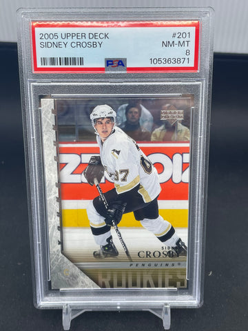 2005 UPPER DECK SERIES ONE - YOUNG GUNS - S. CROSBY - #201 - PSA 8 - RC
