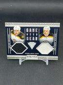 2012 PANINI TITANIUM - GAME-WORN GEAR - M.LUCIC / S. THORNTON - #3 - #'D/150 - DUAL RELIC