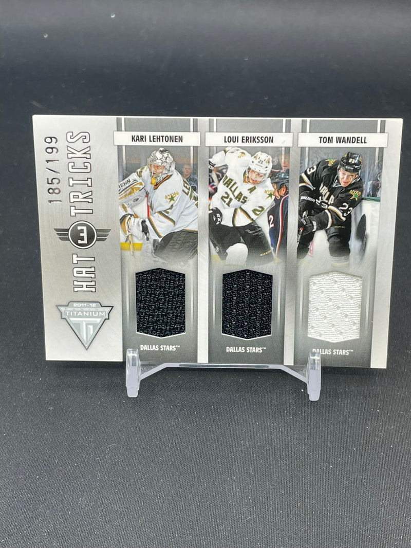 2012 PANINI PLATINUM - HAT TRICKS - K. LEHTONEN / L. ERIKSSON / T. WANDELL - #26 - #'D/199 - TRIPLE RELIC