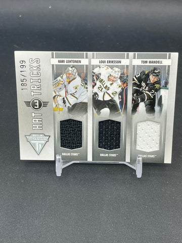 2012 PANINI PLATINUM - HAT TRICKS - K. LEHTONEN / L. ERIKSSON / T. WANDELL - #26 - #'D/199 - TRIPLE RELIC