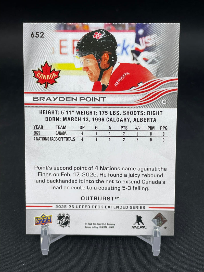 2025 UPPER DECK EXTENDED SERIES - OUTBURST - SINGLES - SELECT YOUR PLAYER