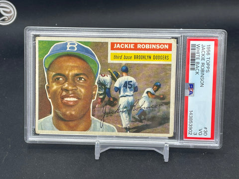 1956 TOPPS - WHITE BACK - J. ROBINSON - #30 - PSA 3