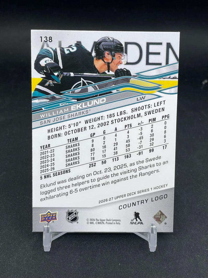 2026 UPPER DECK SERIES ONE - COUNTRY LOGO - W. EKLUND -