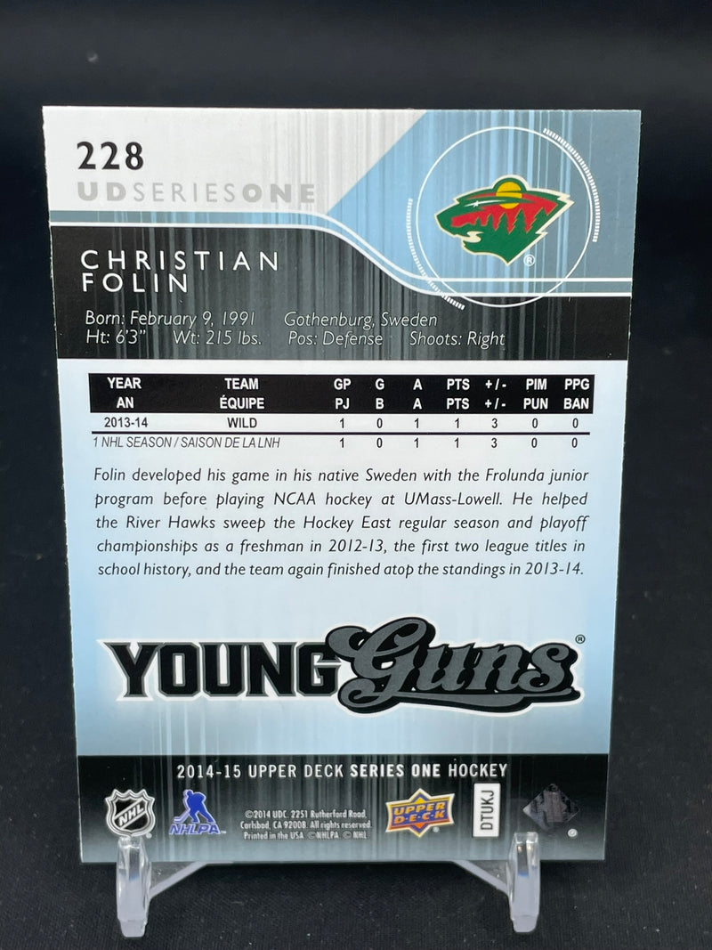 2014 UPPER DECK SERIES ONE - YOUNG GUNS - C. FOLIN -