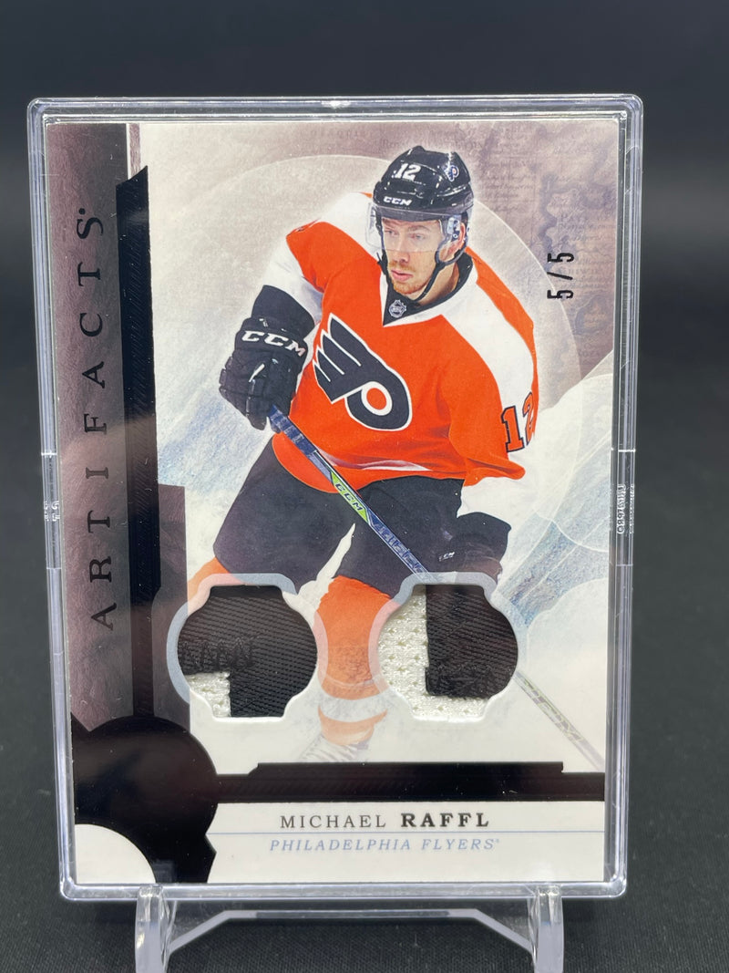 2016 UPPER DECK ARTIFACTS - BLACK - M. RAFFL - #13 - #'D/5 - DUAL RELIC