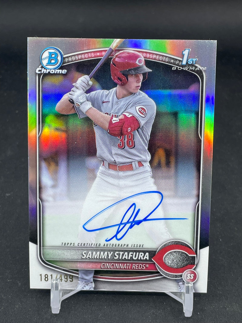 2025 TOPPS BOWMAN CHROME - 1ST BOWMAN - S. STAFURA - #CPA-SS - #'D/499 - AUTOGRAPH