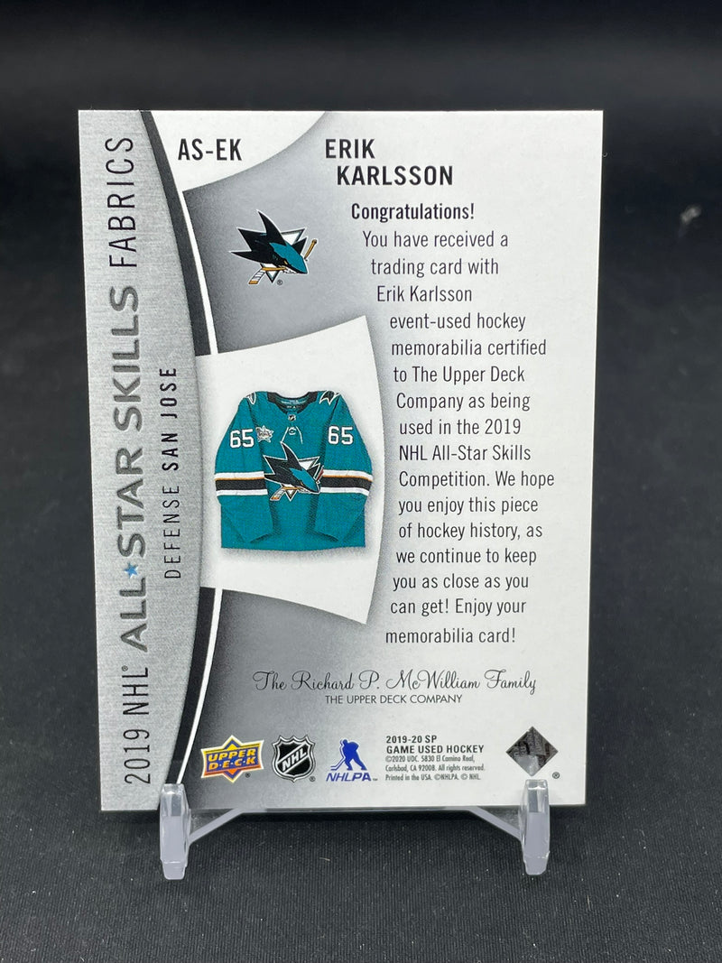 2019 UPPER DECK SP GAME USED - ALL-STAR SKILLS FABRICS - E. KARLSSON -