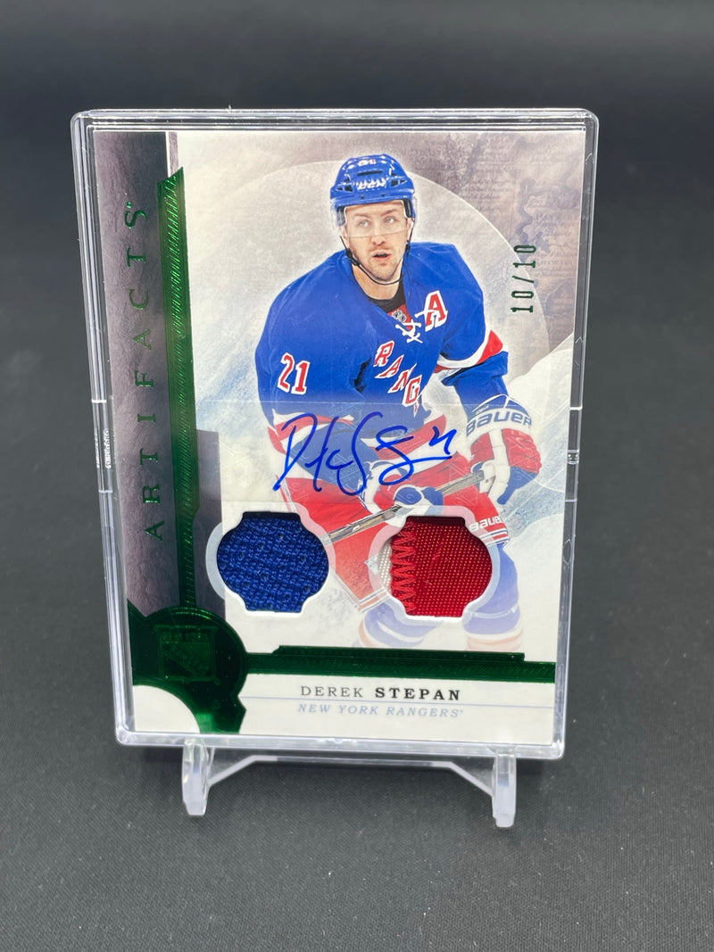 2016 UPPER DECK ARTIFACTS - EMERALD - D. STEPAN - #11 - #'D/10 - DUAL RELIC - AUTOGRAPH