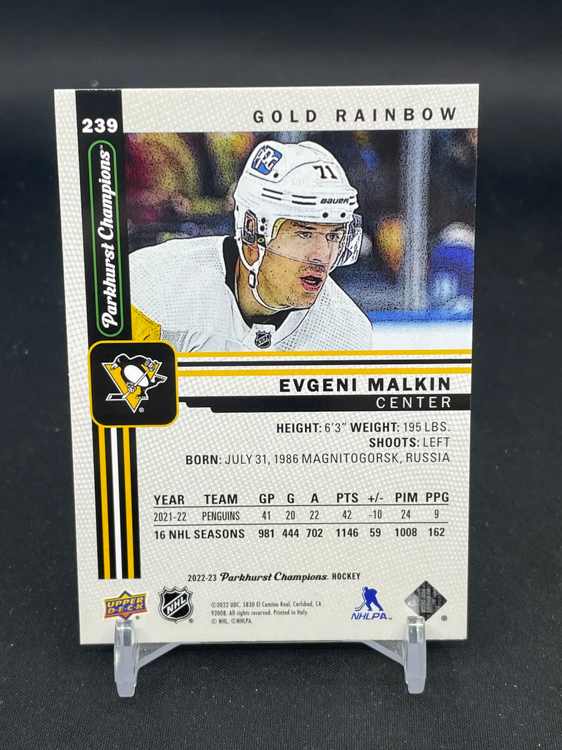 2022 UPPER DECK PARKHURST CHAMPIONS - GOLD RAINBOW - E. MALKIN -