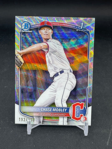 2025 TOPPS BOWMAN CHROME - WAVE REFRACTOR - 1ST BOWMAN - C. MOBLEY - #BCP-56 - #'D/350