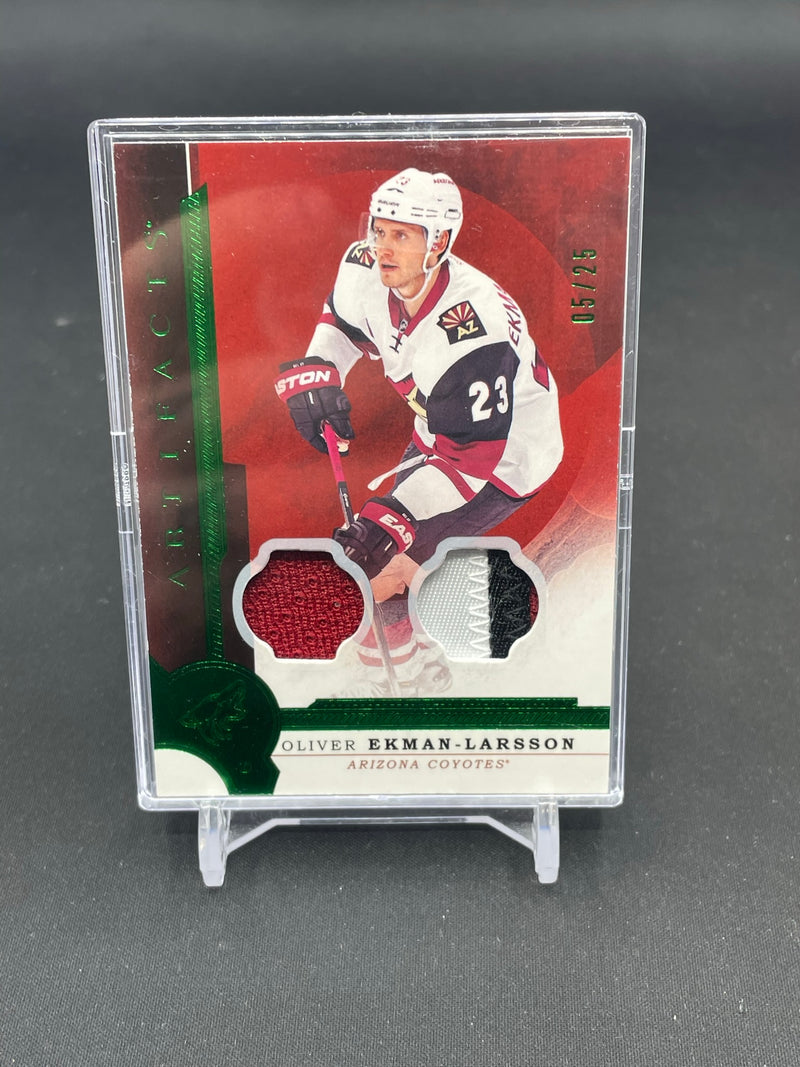 2016 UPPER DECK ARTIFACTS - EMERALD - O. EKMAN-LARSSON - #121 - #'D/25 - DUAL RELIC