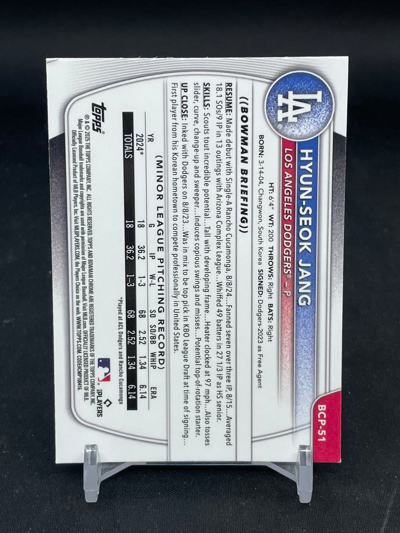 2025 TOPPS BOWMAN CHROME - MINI DIAMOND REFRACTOR - H. JANG -