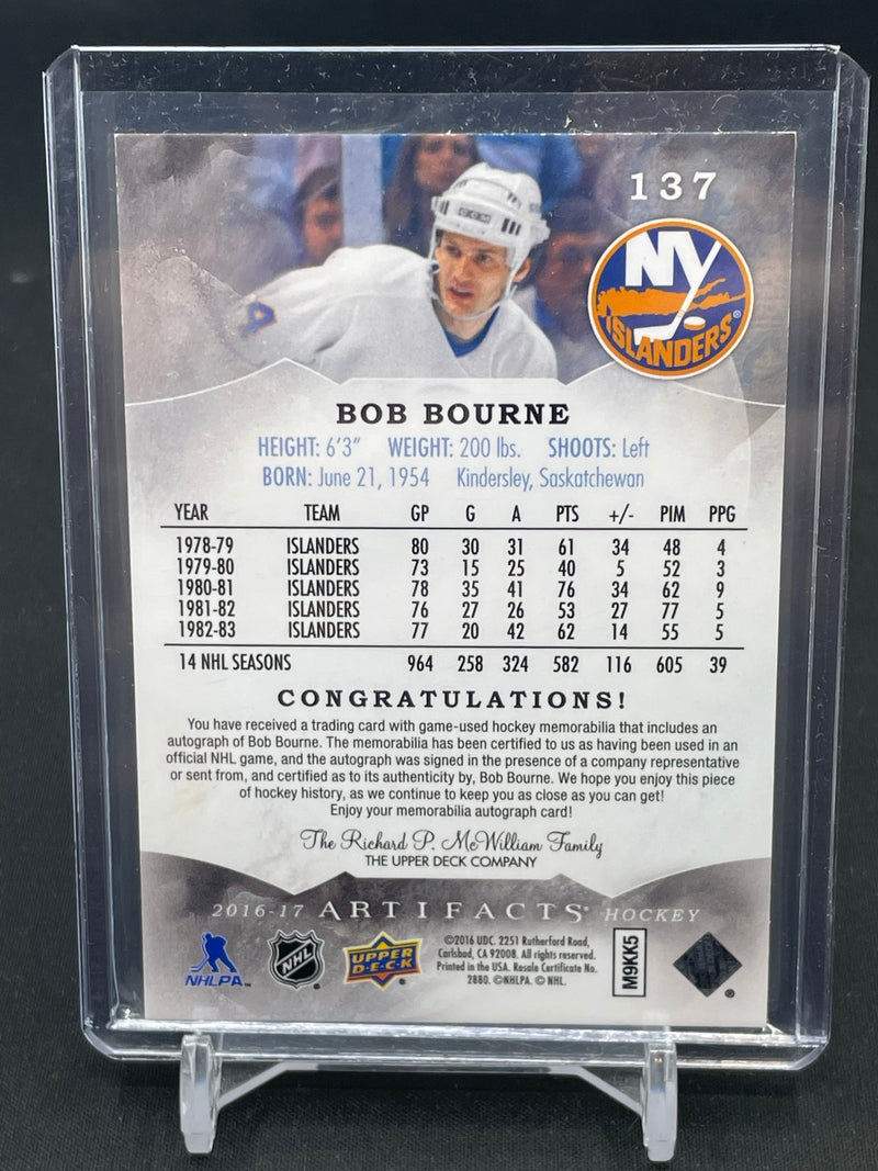 2016 UPPER DECK ARTIFACTS - B. BOURNE - #137 - #'D/25 - DUAL RELIC - AUTOGRAPH