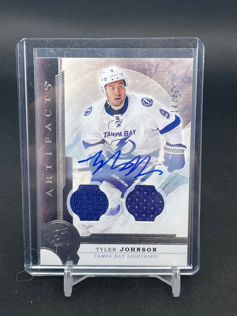 2016 UPPER DECK ARTIFACTS - T. JOHNSON - #66 - #'D/49 - DUAL RELIC - AUTOGRAPH
