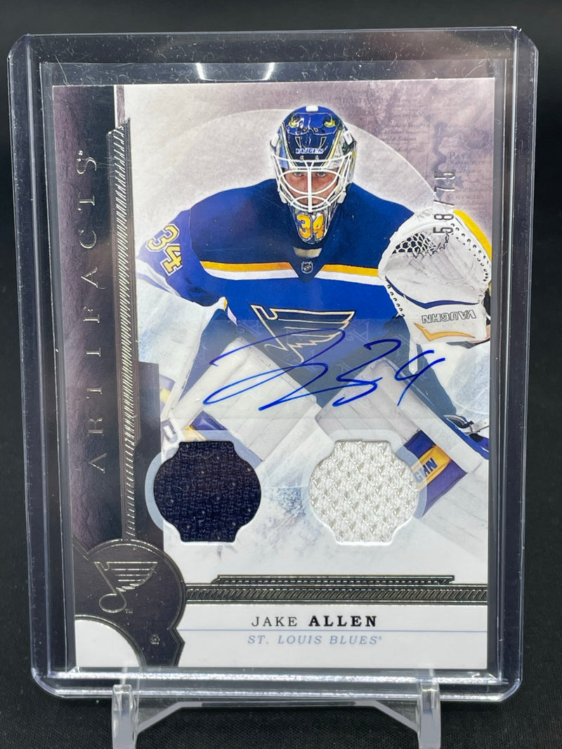 2016 UPPER DECK ARTIFACTS - J. ALLEN - #70 - #'D/75 - DUAL RELIC - AUTOGRAPH