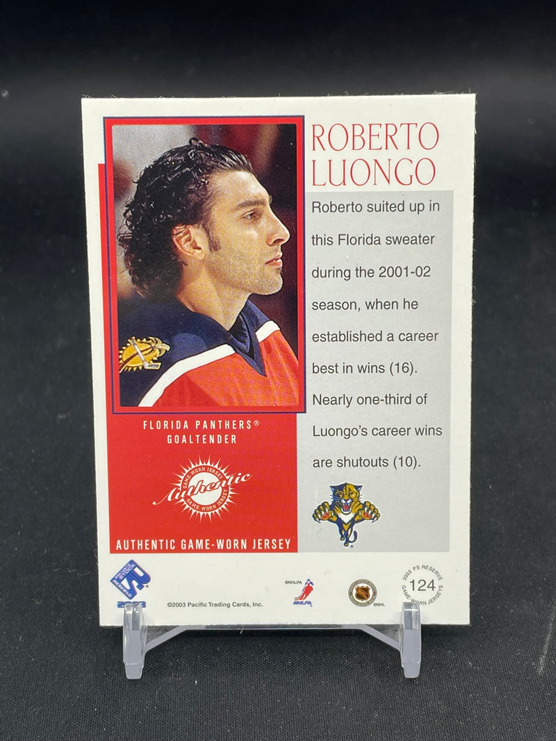 2003 PACIFIC PATCH VARIATION - R. LUONGO - #124 - #'D/150 - RELIC