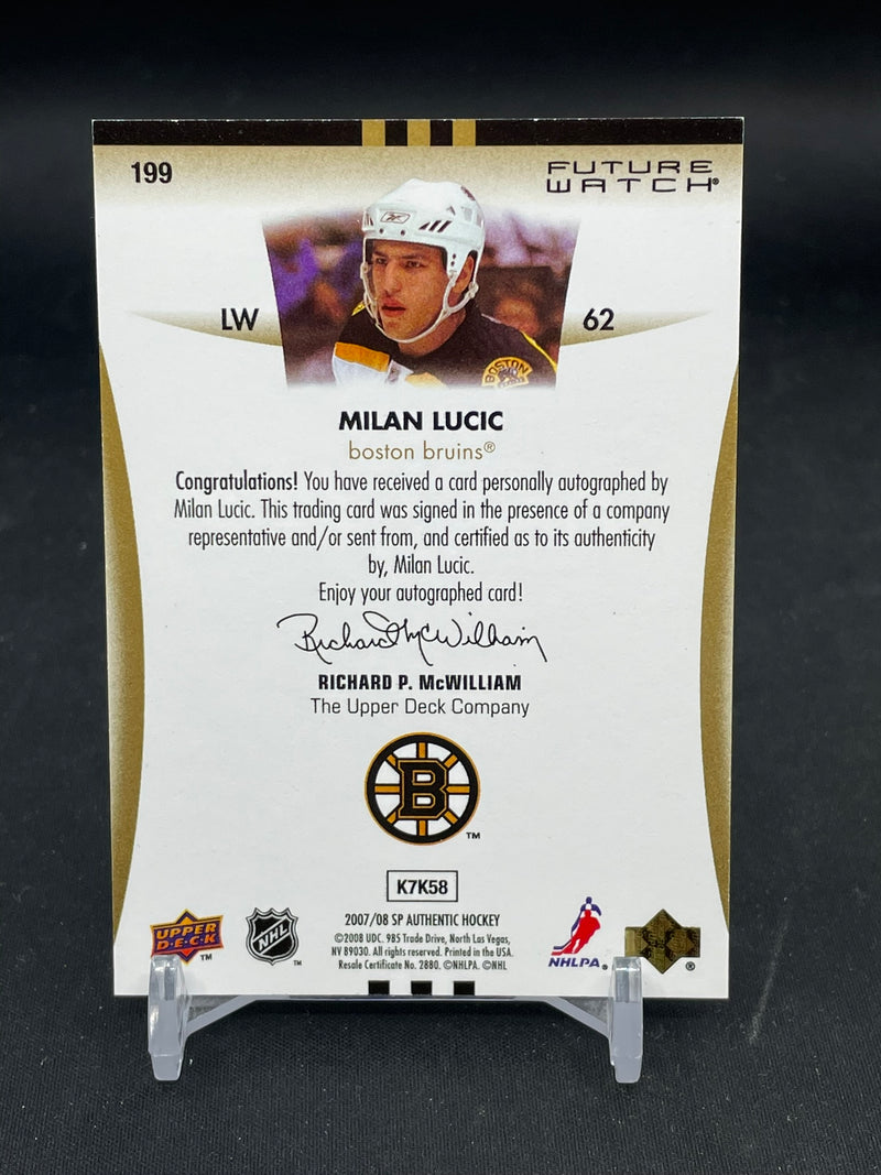 2007 UPPER DECK SP AUTHENTIC - FUTURE WATCH AUTOGRAPH - M. LUCIC - #199 - #'D/999 - AUTOGRAPH - RC