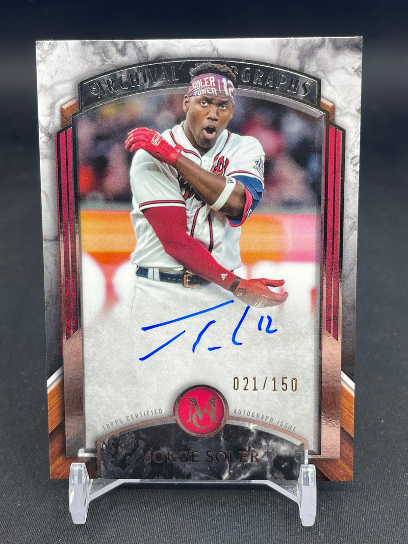2022 TOPPS MUSEUM COLLECTION - ARCHIVAL AUTOGRAPH - J. SOLER - #AA-JSO - #'D/150 - AUTOGRAPH