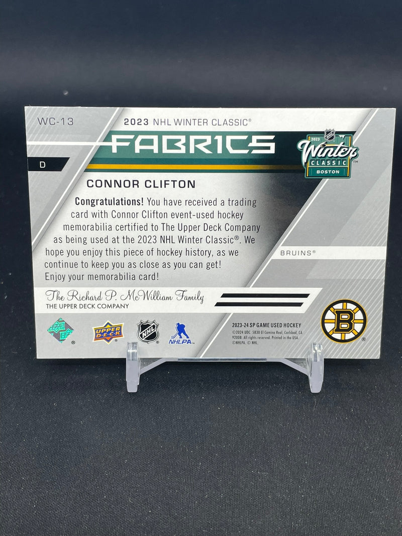 2023 UPPER DECK SP GAME USED - WINTER CLASSIC FABRICS - C. CLIFTON -