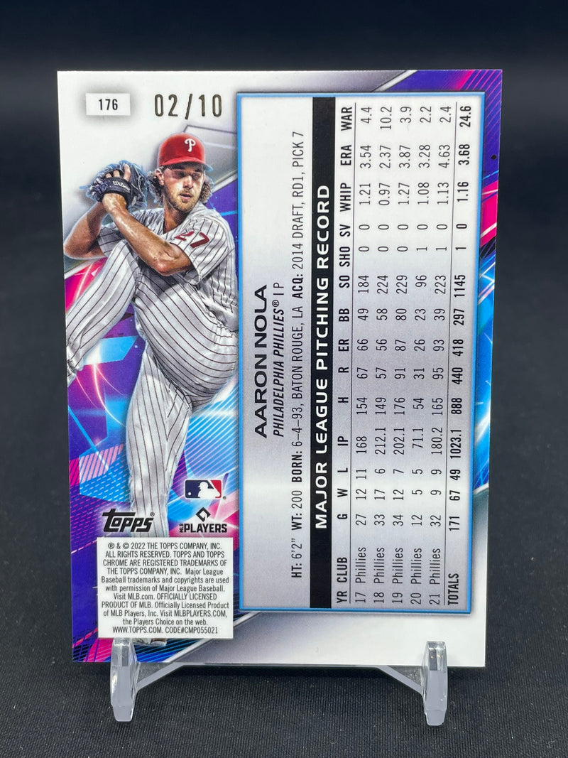 2022 TOPPS CHROME COSMIC - BLACK ECLIPSE REFRACTOR - A. NOLA - #176 - #'D/10