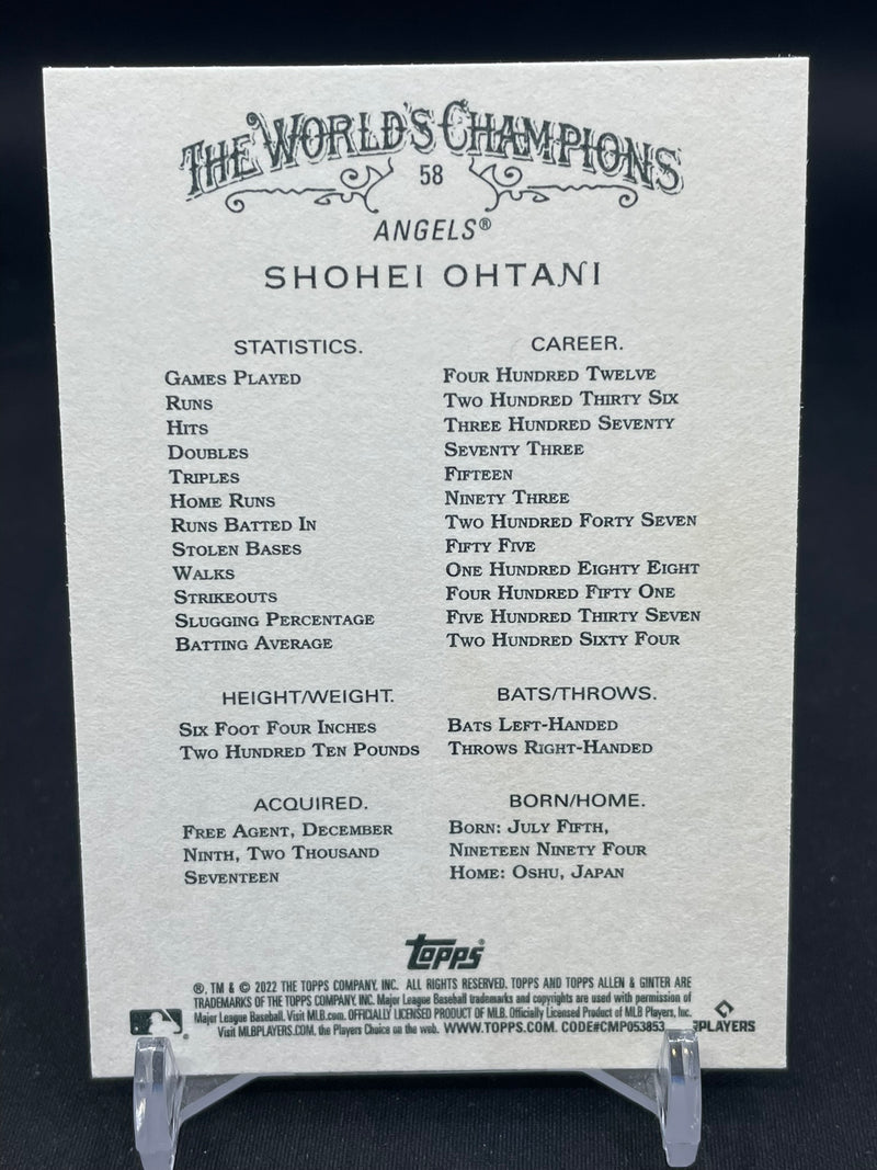 2022 TOPPS ALLEN & GINTER - S. OHTANI -