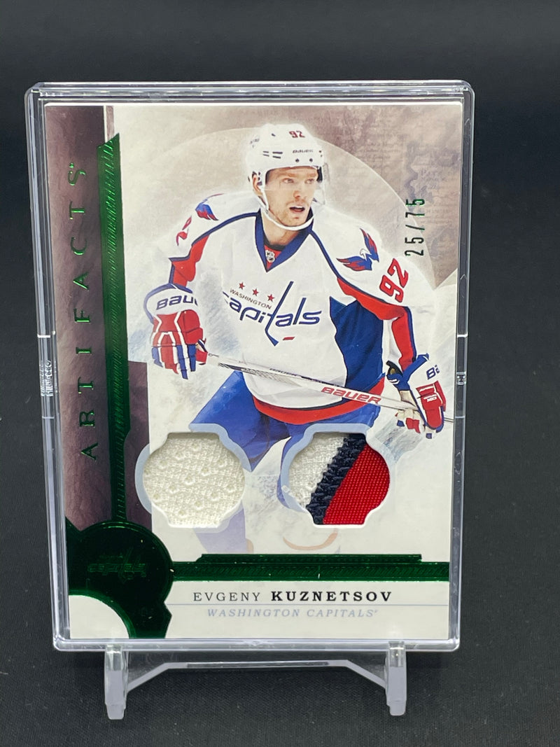 2016 UPPER DECK ARTIFACTS - EMERALD - E. KUZNETSOV - #2 - #'D/75 - DUAL RELIC