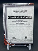 2022 TOPPS MUSEUM COLLECTION - RUBY MEANINGFUL MATERIAL - C. JONES - #MMR1-CJ - #'D/10 - RELIC