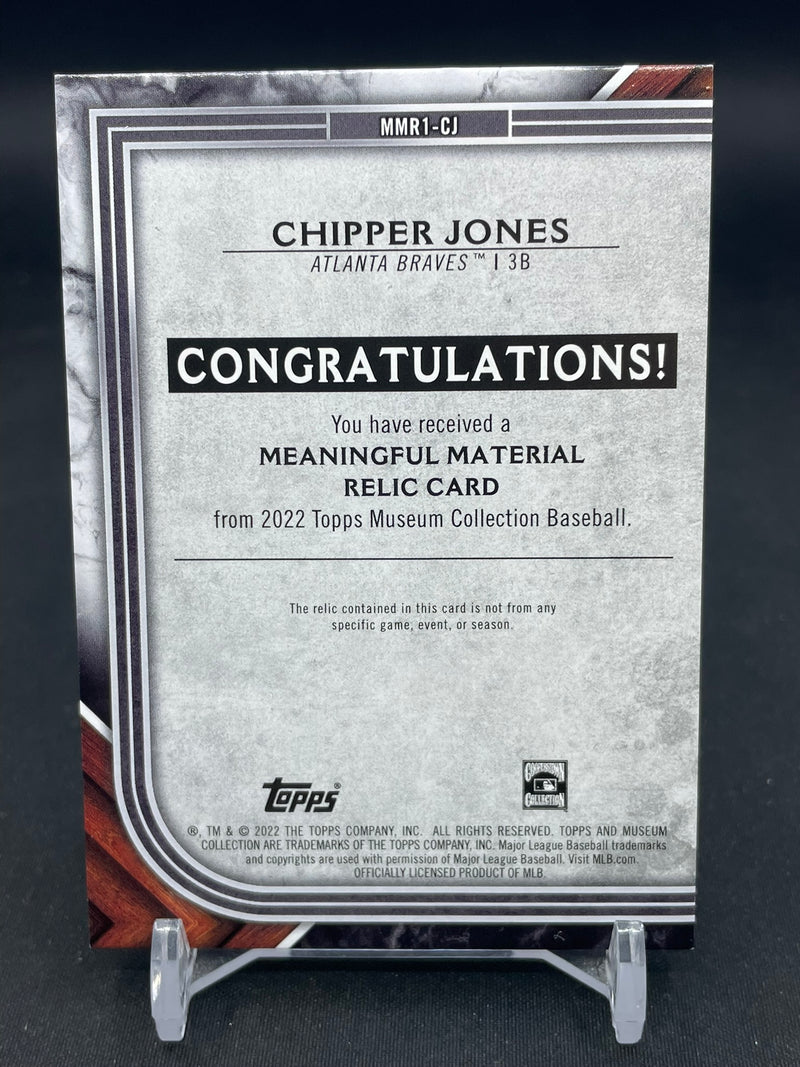 2022 TOPPS MUSEUM COLLECTION - RUBY MEANINGFUL MATERIAL - C. JONES - #MMR1-CJ - #'D/10 - RELIC