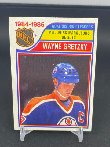 1985 O-PEE-CHEE - GOAL SCORING LEADERS - W. GRETZKY - #257