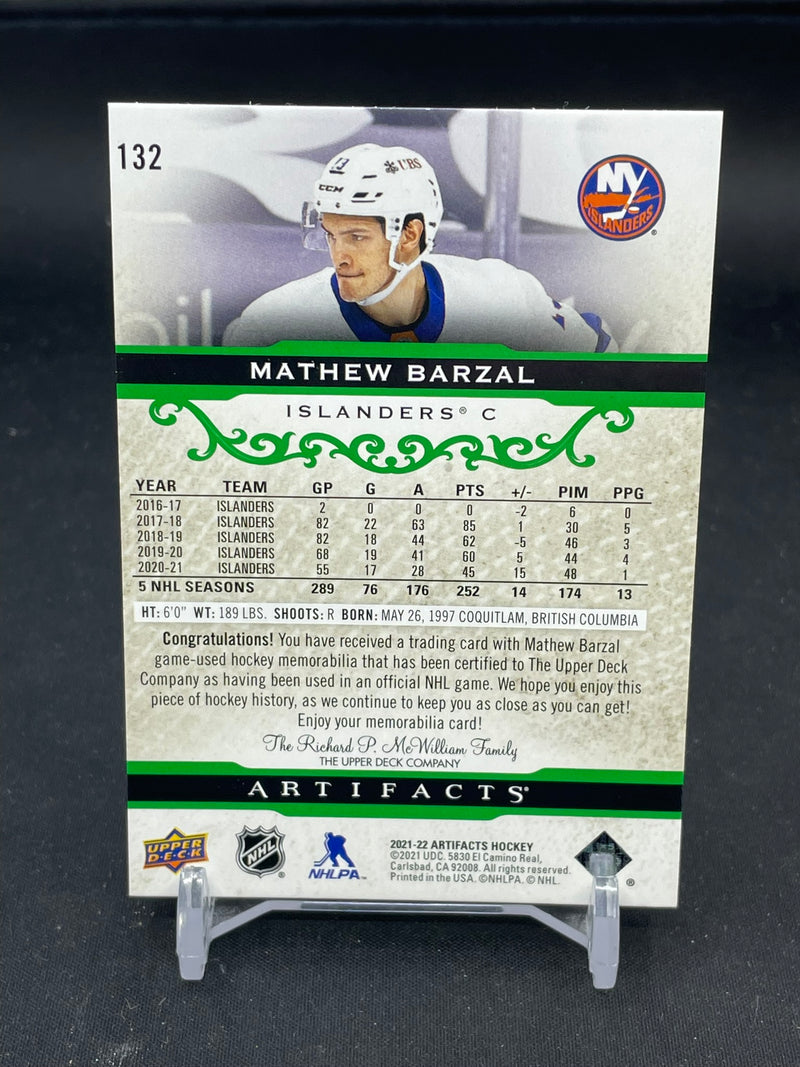 2021 UPPER DECK ARTIFACTS - EMERALD - M. BARZAL - #132 - #'D/35 - DUAL RELIC