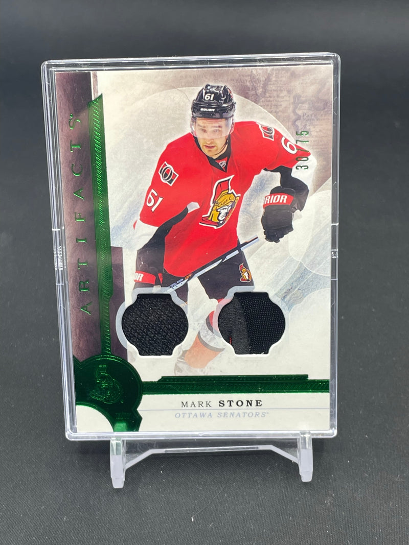 2016 UPPER DECK ARTIFACTS - EMERALD - M. STONE - #67 - #'D/75 - DUAL RELIC