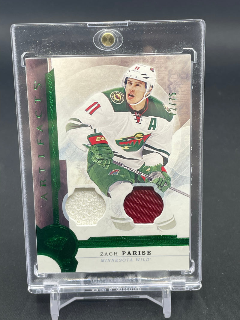 2016 UPPER DECK ARTIFACTS - EMERALD - Z. PARISE - #22 - #'D/75 - DUAL RELIC