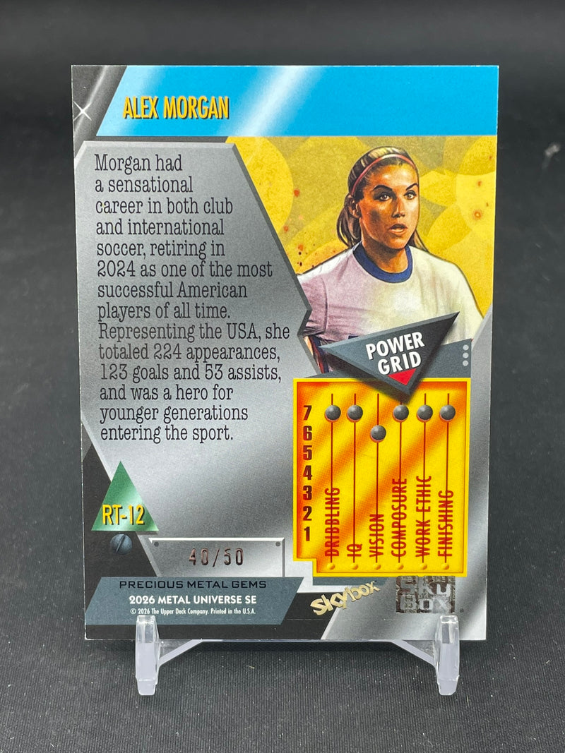 2026 UPPER DECK METAL UNIVERSE SKYBOX SE - BLUE PMG - RETRO - A. MORGAN - #RT-12 - #'D/50