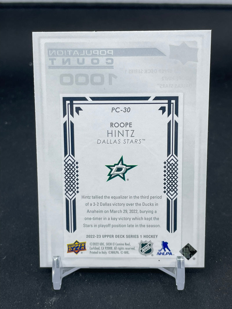 2022 UPPER DECK SERIES ONE - POPULATION COUNT 1000 - R. HINTZ - #PC-30 - #'D/1000