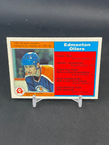 1982 O-PEE-CHEE - TEAM LEADERS - W. GRETZKY - #99