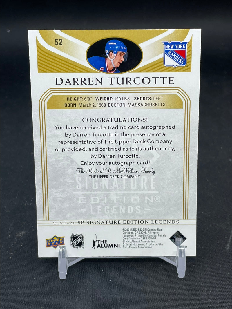 2020 UPPER DECK SP SIGNATURE EDITION LEGENDS - D. TURRCOTTE -