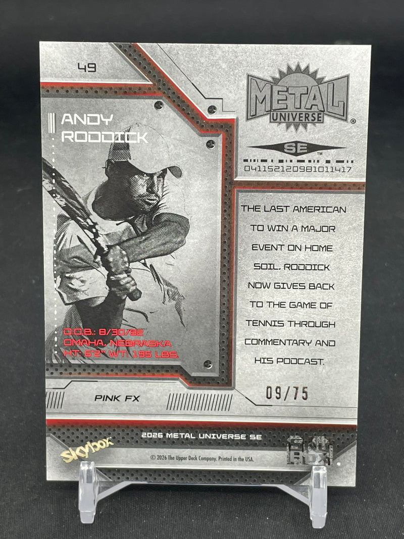 2026 UPPER DECK SKYBOX METAL UNIVERSE SE - PINK FX - A. RODDICK - #49 - #'D/75