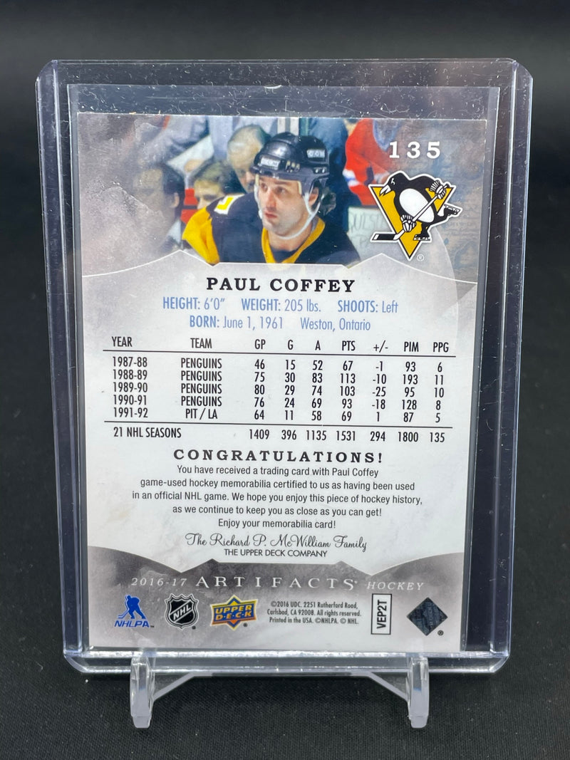 2016 UPPER DECK ARTIFACTS - P. COFFEY - #135 - #'D/99 - DUAL RELIC