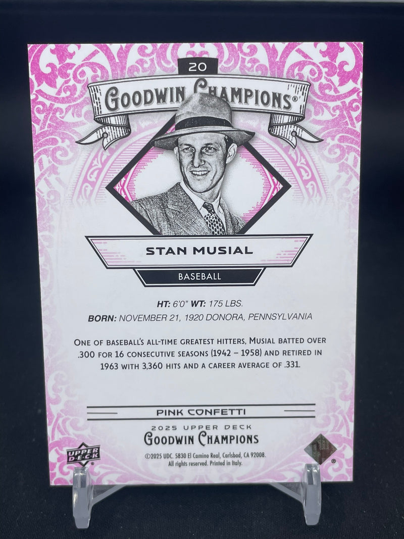2025 UPPER DECK GOODWIN CHAMPIONS - PINK CONFETTI - S. MUSIAL - #20 - #'D/149