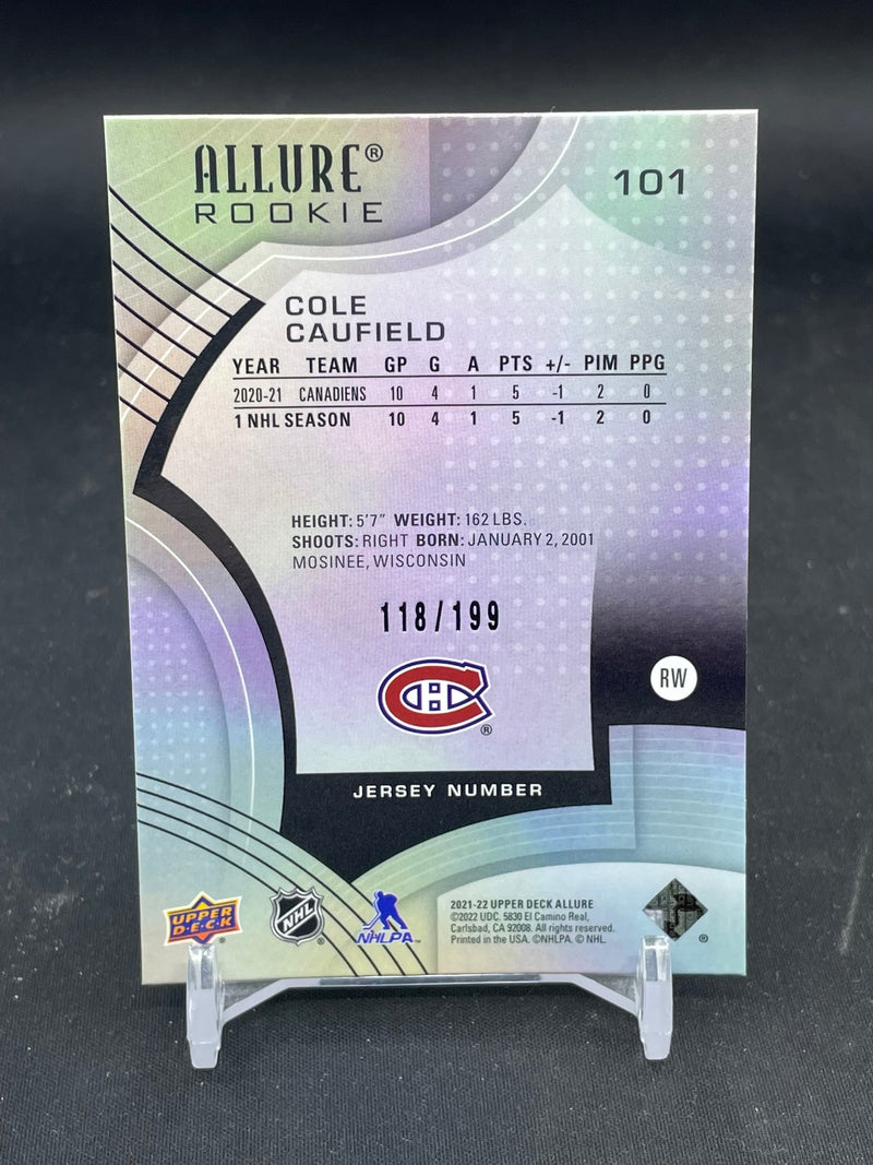 2021 UPPER DECK ALLURE - JERSEY NUMBER - C. CAUFIELD - #101 - #'D/199 - RC