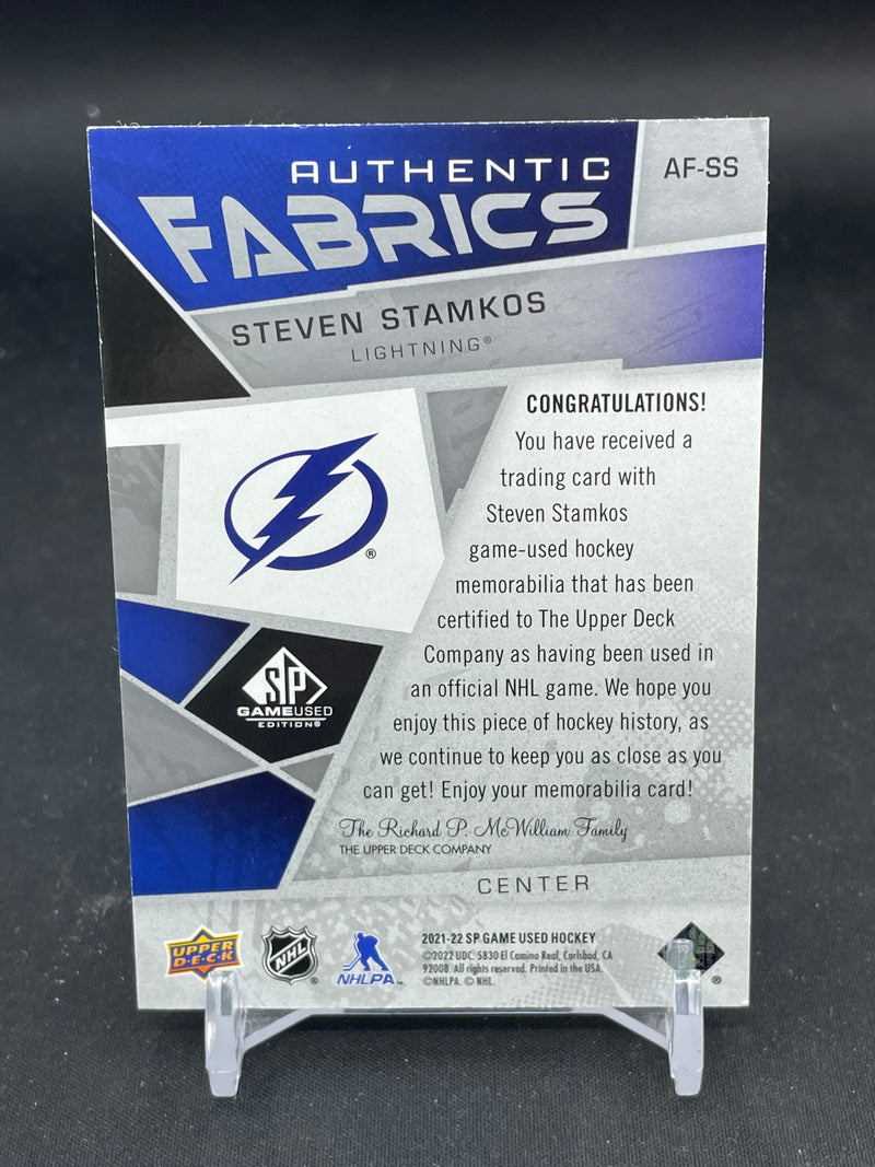 2021 UPPER DECK SP GAME USED - AUTHENTIC FABRICS - S. STAMKOS -